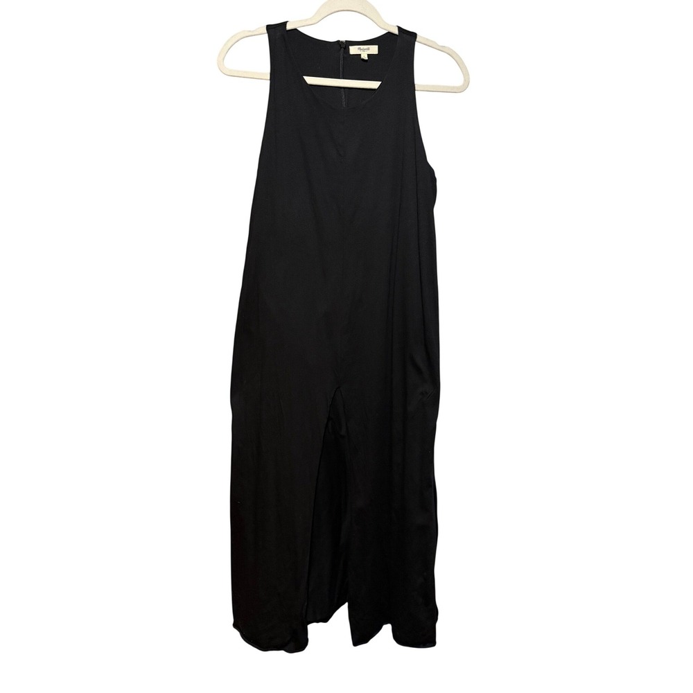 Madewll Black 100% Cotton Sleeveless Midi Dress sz 8